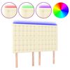 vidaXL Testiera a LED Crema 144x5x118/128 cm in Similpelle