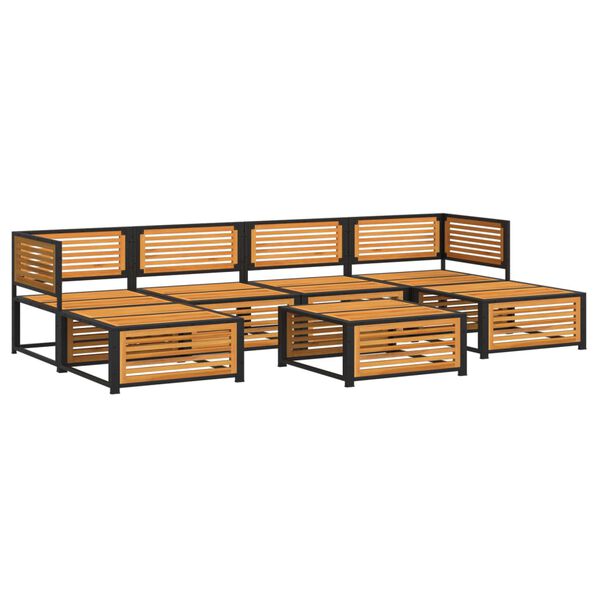 vidaXL Set Divano da Giardino 7 pz con Cuscini Legno Massello Acacia