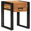 vidaXL Tavolino con cassetto 40 x 40 x 50 cm Legno di Acacia Massello