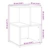 vidaXL Comodino Rovere Artigianale 35x35x55 cm in Legno Multistrato