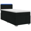 vidaXL Letto box spring con materasso Nero 90 x 190 cm Tessuto