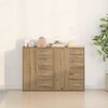 vidaXL Credenza con cassetto 2 pcs Rovere artigianale 60 x 31 x 84 cm