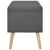 vidaXL Sgabelli con Contenitore 3 pz in Tessuto Grigio Scuro