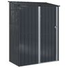 vidaXL Casette da giardino Antracite 153,5 x 86 x 200 cm Metallo