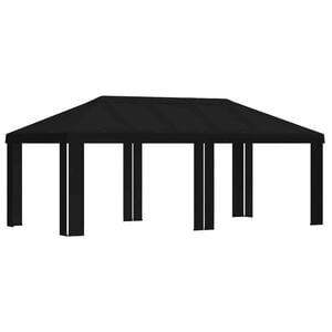 vidaXL Copertura per Gazebo 6 x 3 m Nero Poliestere 190 gsm
