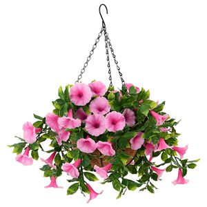 vidaXL Fiori Artificiali Rosa 55 x 50 x 57 cm PE e Acciaio