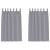 vidaXL Tende Blackout con Anelli 2 pz Grigio Chiaro 175 x 140 cm