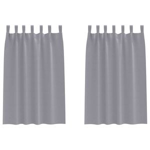 vidaXL Tende Blackout con Anelli 2 pz Grigio Chiaro 175 x 140 cm
