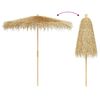 vidaXL Ombrellone in Bamb&ugrave; 270 cm con Parasole in Foglie di Banano