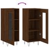 vidaXL Credenza Rovere Marrone 34,5x34x90 cm in Legno Multistrato