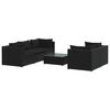 vidaXL Set Mobili da Giardino 6 pz con Cuscini in Polyrattan Nero