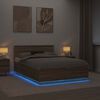 vidaXL Struttura del letto con testiera Rovere Sonoma 150 x 200 cm
