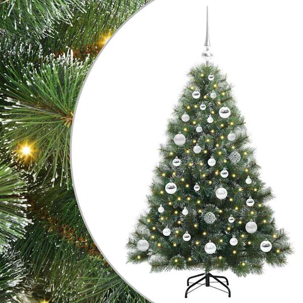 vidaXL Albero di Natale artificiale con 150 LED Verde 120 cm PE e PVC