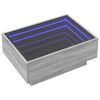 vidaXL Tavolino Salotto con LED Grigio Sonoma 70x50x30 cm Multistrato