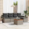 vidaXL Set Divano da Giardino 6 pcs Grigio polyrattan