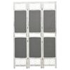 vidaXL Divisorio a 3 Pannelli Grigio 105x165 cm in Tessuto