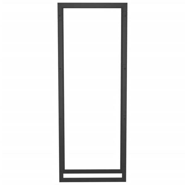 vidaXL Portalegna Nero Opaco 50x28x132 cm in Acciaio