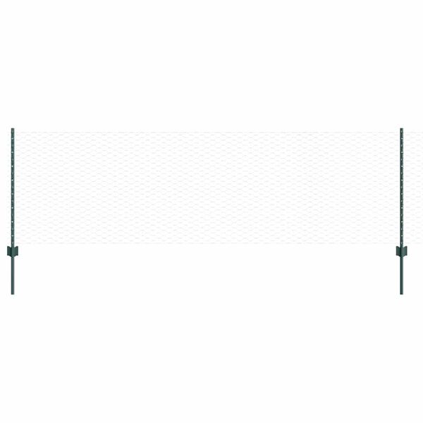 vidaXL Recinzione con Posto Verde 0,8 x 100 m Acciaio e PVC