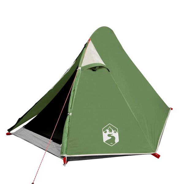 vidaXL Tenda da Campeggio a Cupola per 2 Persone Verde Impermeabile