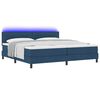 vidaXL Letto a molle con materasso Blu 200 x 200 cm Tessuto