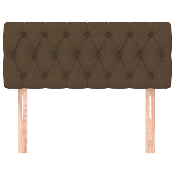 vidaXL Testiera Marrone Scuro 90 x 7 x 78/88 cm in Tessuto