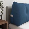 vidaXL Cuscino per Schiena Blu 100 x 24 x 50 cm Tessuto