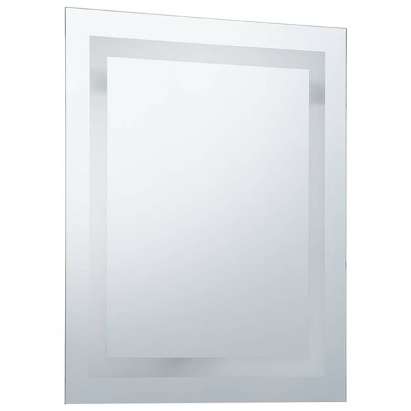 vidaXL Specchio LED da Bagno con Sensore Tattile 50x60 cm