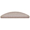 vidaXL Tappetini per scale 30 pz 56x17x3 cm Marrone chiaro Semicircolari