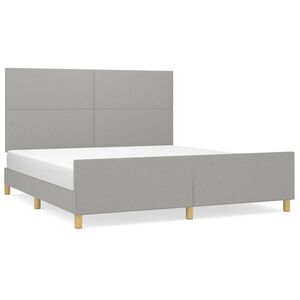 vidaXL Giroletto senza Materasso Grigio Chiaro 180x200 cm Tessuto