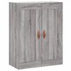 vidaXL Credenza Grigio Sonoma 69,5x34x180 cm in Legno Multistrato