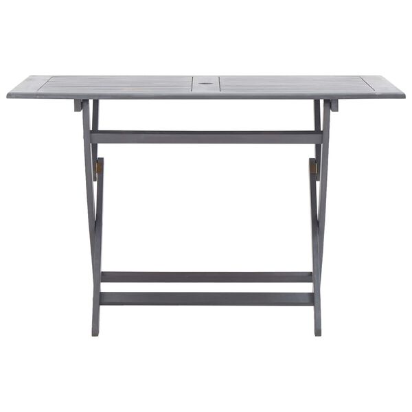 vidaXL Set da Pranzo per Giardino 5 pz Legno Massello di Acacia Grigio