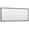 vidaXL Specchio da Bagno Grigio Lucido 90x1,5x37 cm Legno Multistrato