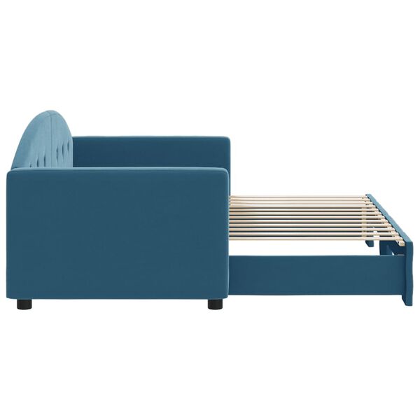 vidaXL Divano Letto con Letto Estraibile Blu 80x200 cm in Velluto