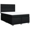 vidaXL Giroletto a Molle con Materasso Nero 140x190 cm in Tessuto