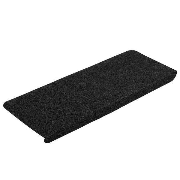 vidaXL Tappetini Autoadesivi per Scale 15 pz 65x24,5x3,5 cm Nero