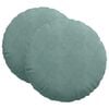 vidaXL Cuscini per Seduta 2 pcs Verde Mare &Oslash; 40 x 13 cm Velluto