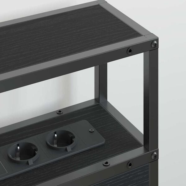 vidaXL Testata contenitore Rovere nero 160 cm Legno multistrato