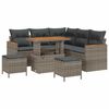 vidaXL Set Divano da Giardino 8 pcs Grigio polyrattan