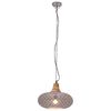 vidaXL Lampadario Industriale Grigio Ferro e Legno Massello 40 cm E27