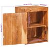 vidaXL Comodino 2 pcs Marrone 35 x 33 x 48 cm Legno Massello di Acacia