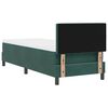 vidaXL Letto a molle con materasso Verde Scuro 80 x 200 cm Velluto