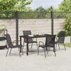 vidaXL Set da Pranzo per Giardino 5 pcs Nero