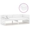 vidaXL Divano Letto con Materasso 90x200 cm Bianco in Legno di Pino