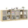 vidaXL Libreria con Ante Rovere Sonoma 204x37x75 cm Legno Multistrato
