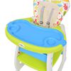 vidaXL Seggiolone Convertibile 3 in 1 con Tavolo Blu e Verde