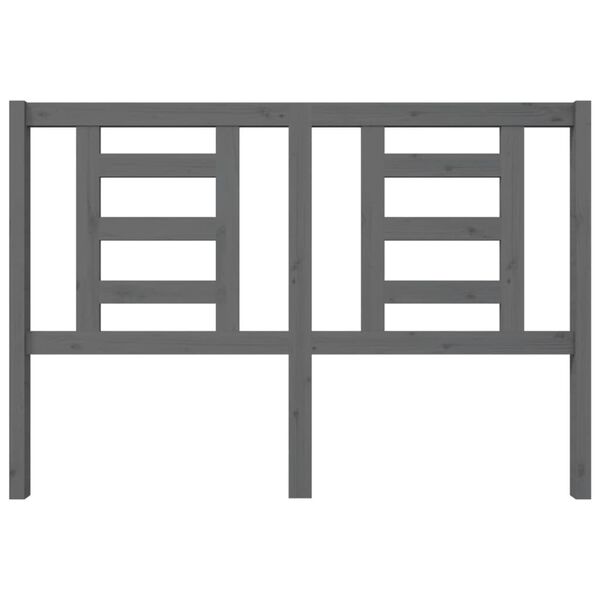 vidaXL Testiera per Letto Grigia 146x4x100cm in Legno Massello di Pino