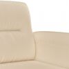 vidaXL Set Divani 3 pz con Cuscini Crema in Tessuto Microfibra