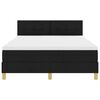 vidaXL Letto box spring con materasso Nero 140 x 200 cm Tessuto