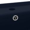 vidaXL Lavabo Troppopieno Quadrato Blu Scuro Opaco 41x41cm Ceramica