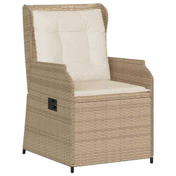 vidaXL Set Divani da Giardino 3 pz con Cuscini in Polyrattan Beige